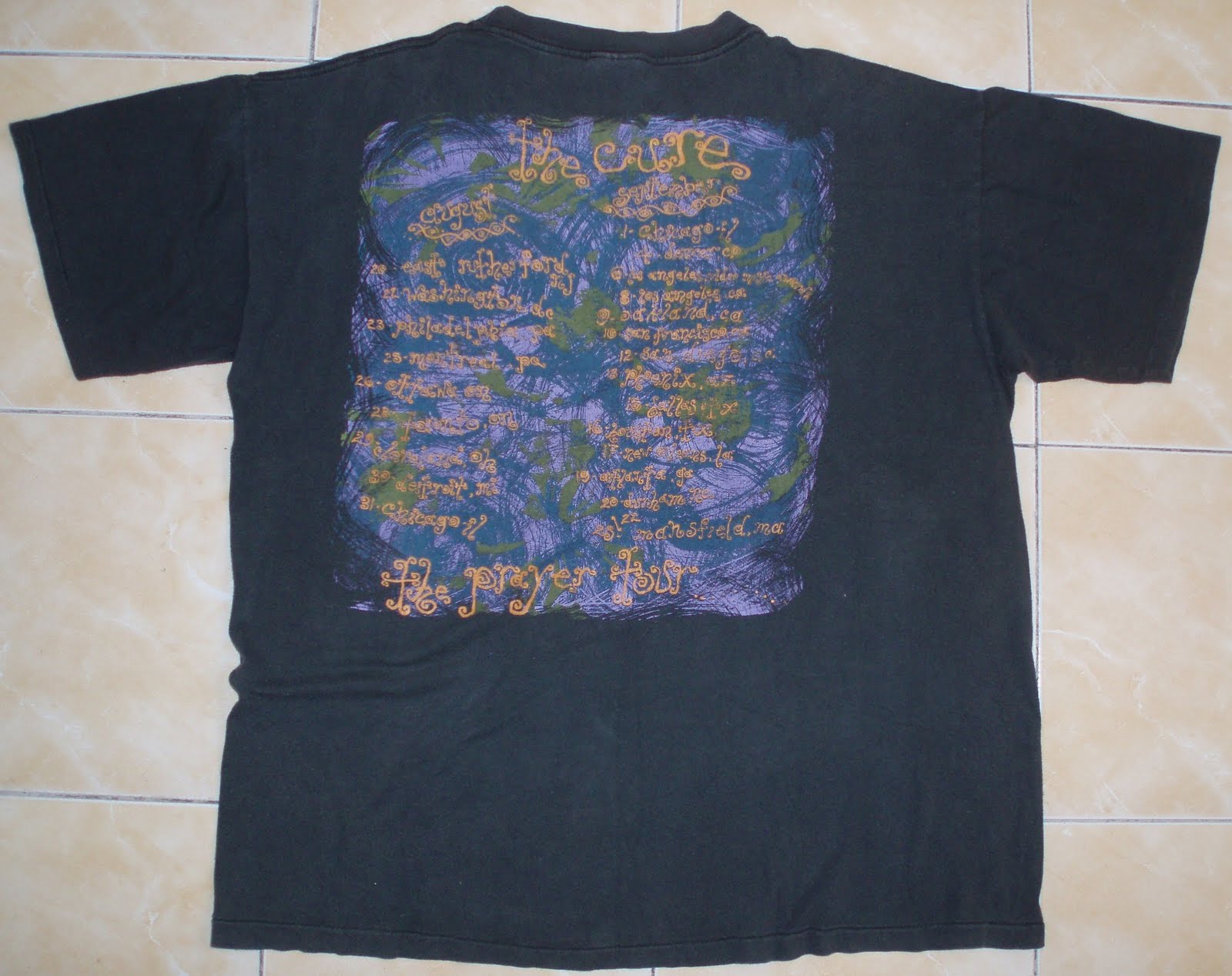 LEGACY: The Cure 1989 The Prayer US Tour T-Shirt Free Size (SOLD)