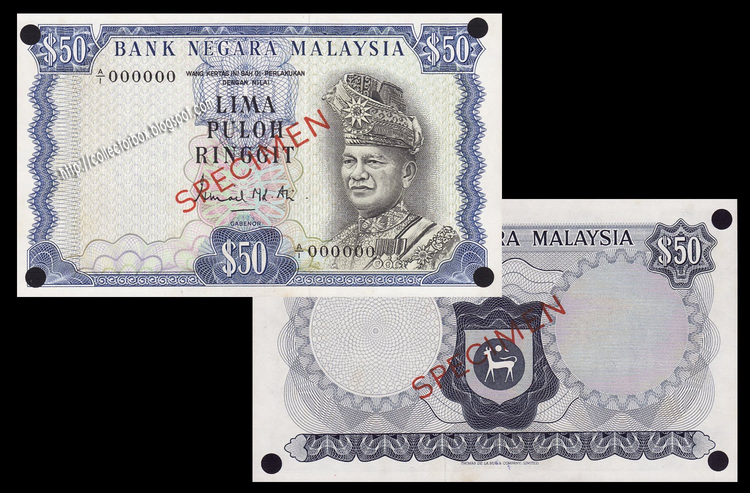 COLLECTORBOX World banknotes and coins Malaysia 1st series SpecimenRARE