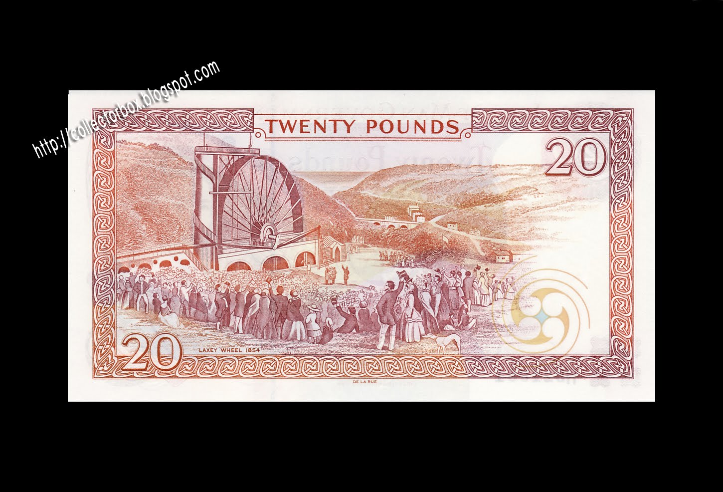 COLLECTORBOX World banknotes and coins Isle of man 20 pound 2008