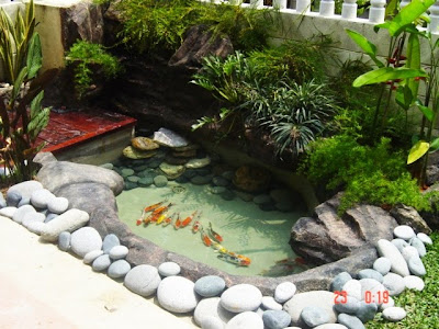 Perniagaan Emzek Landscape: Koi Pond Perniagaan Emzek Landscape: Koi Pond on Front Yard Pond id=74737