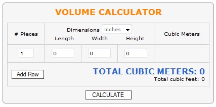 volume calculator cubic m3 meter calculate box shipping example boxes freight contains shipment if small