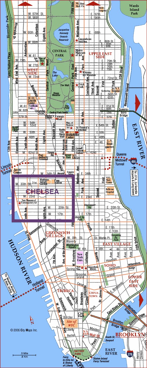 The Wandering New Yorker Triple - CHELSEA Map