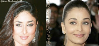 Kareena Kapoor and Aishwarya Rai Facial Characteristics