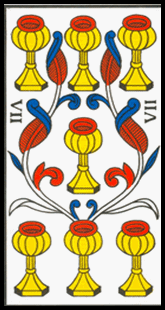 Siete De Copas - Tarot De Marsella
