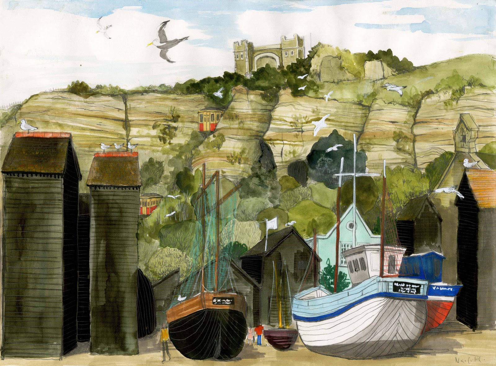 Nina's Blog 'Sites of Hastings' a series of drawings I did, prints