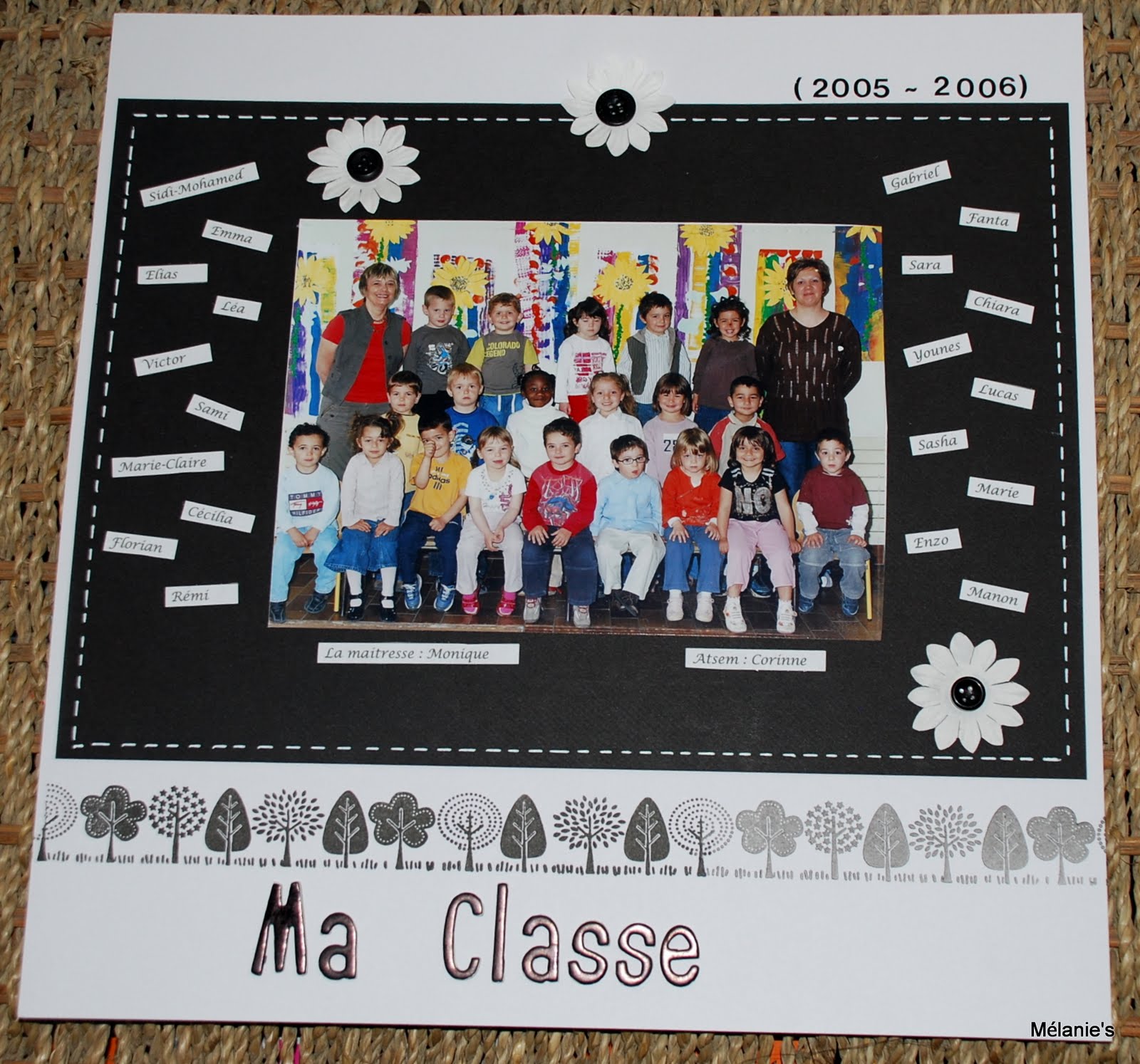 Mélanie's Scrapbooking & compagnie La photo de classe