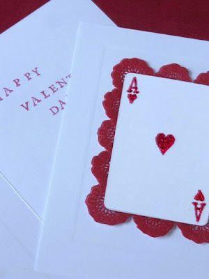 Martha Stewart playing card Valentine