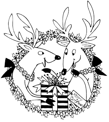 Reindeer Coloring Pages For Christmas