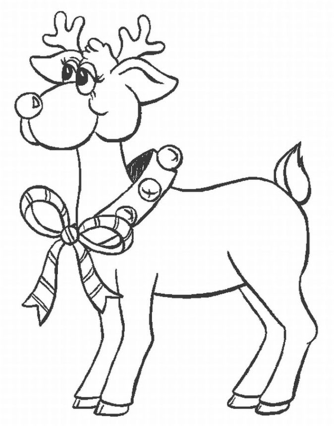 Reindeer Coloring Pages, Santa Reindeer Coloring Pages