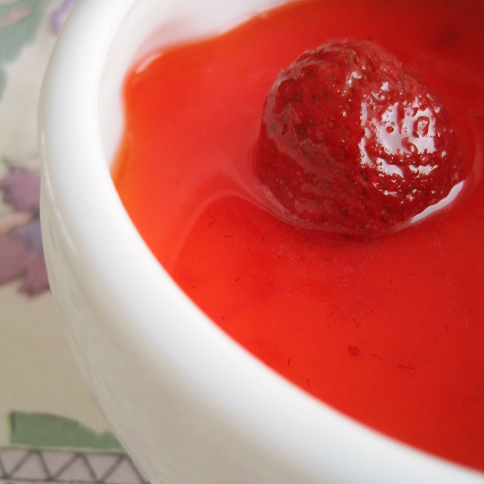 Tonka bean pudding with last summer's best strawberries...