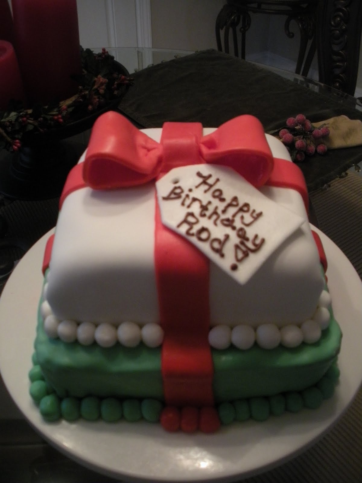 to the Mad House Birthday / Christmas cake order
