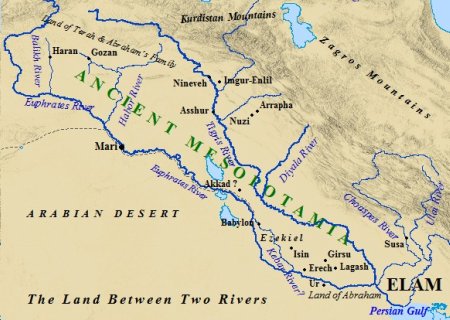 tigris river map. and the Euphrates River is