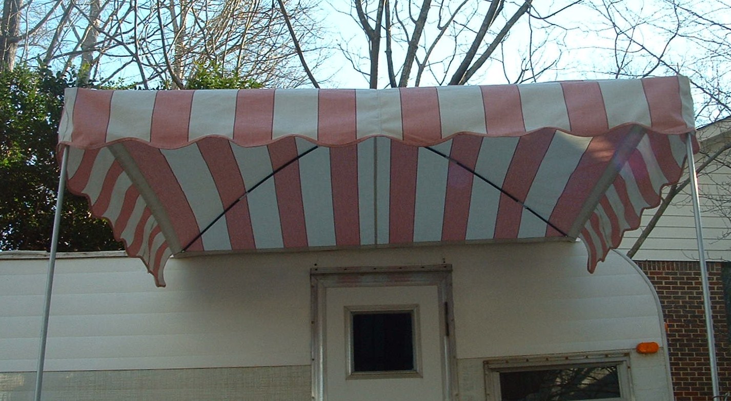 Vintage Awnings Pictures of a 6' x 6' Arched Up Vintage Trailer Awning