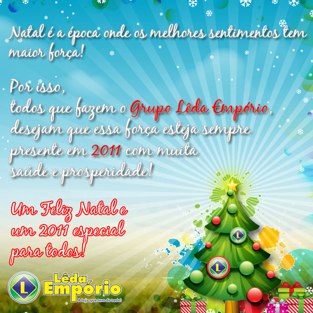 Blog Lêda Empório: Mensagem de Natal e Ano Novo 2010 do Grupo Lêda Empório