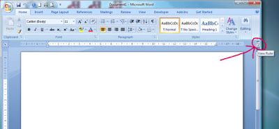 how to pull up the ruler on microsoft word 2016