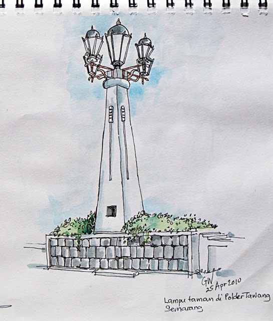 Urban Sketchers Indonesia Lampu Taman Urban Sketchers Indonesia Lampu Taman