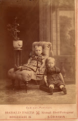 Carl Vilhelm Lange ca. 1875. Ses her med sin søster Nina Lange (senere Peetz)