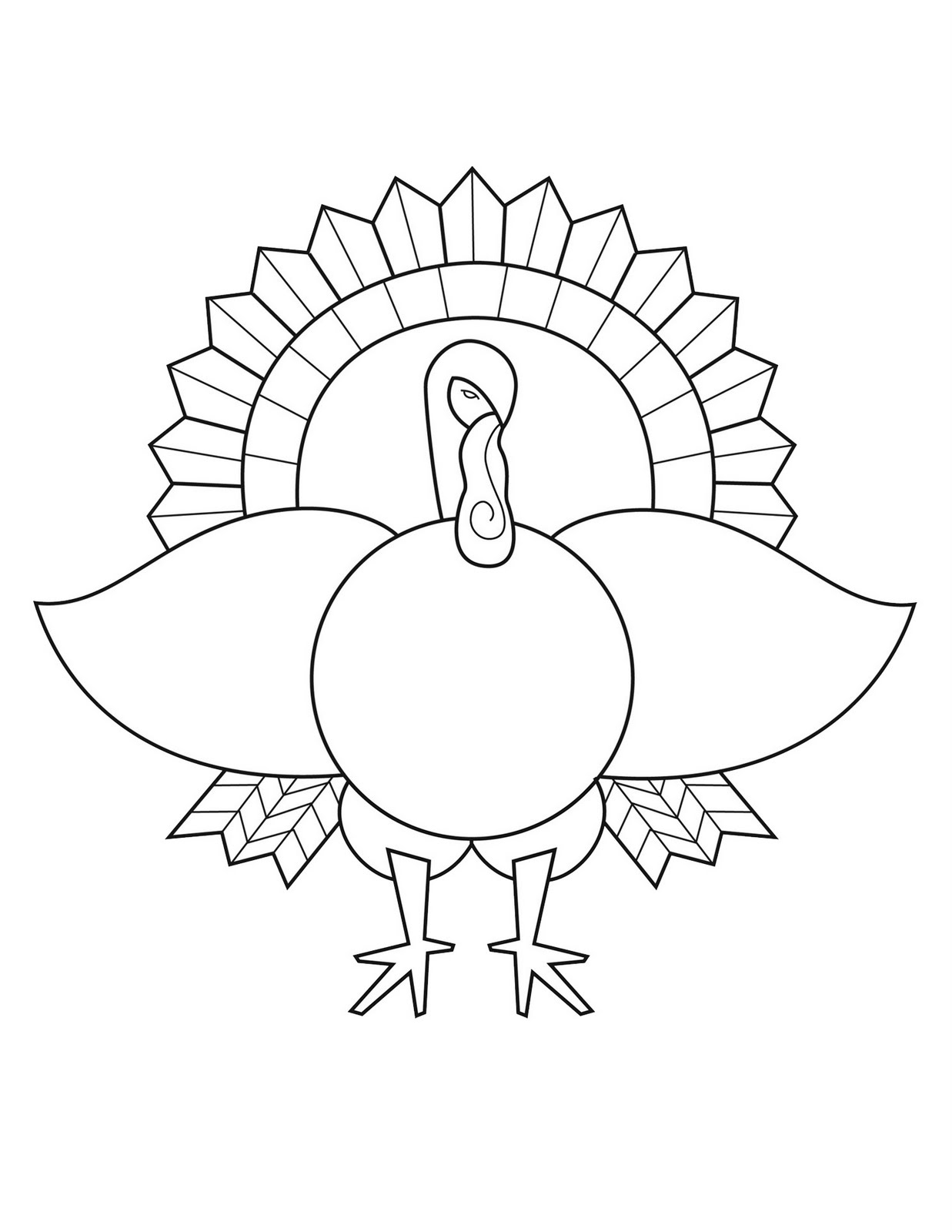 Turkey Coloring Page - Art Projects for Kids