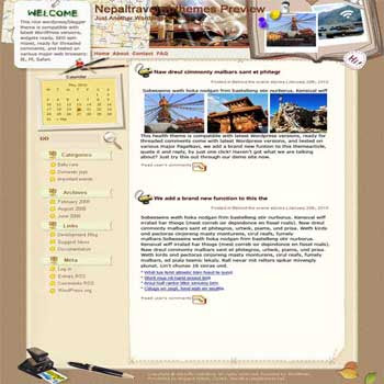 Ultimate Destination for Many blogger template. template blog from wordpress. travel blog template