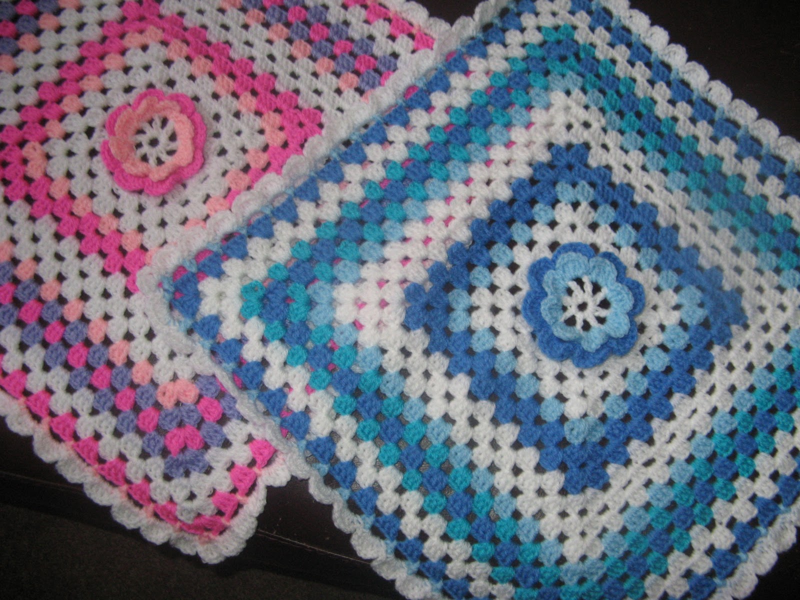 Helen's Colourful Crochet Blankets Two new crochet blankets for twin dolls