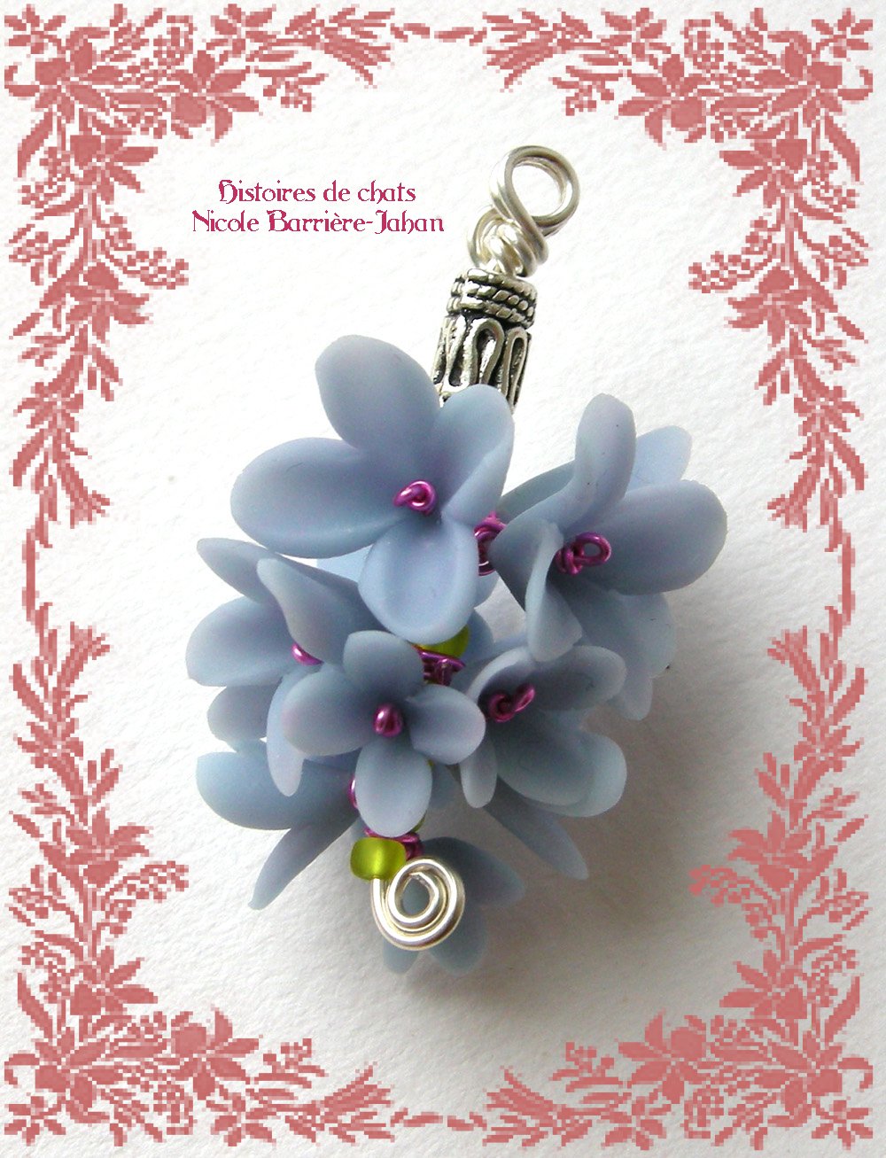 Pendentif Caprice De Fille à Carreaux Lilas - Taille 12 J - Modèle RC518 - Occasion Très Bon état