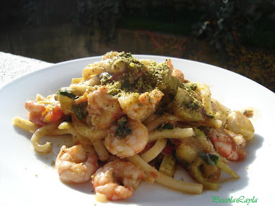 Scialatielli Gamberi e Zucchine con Pistacchio di Bronte