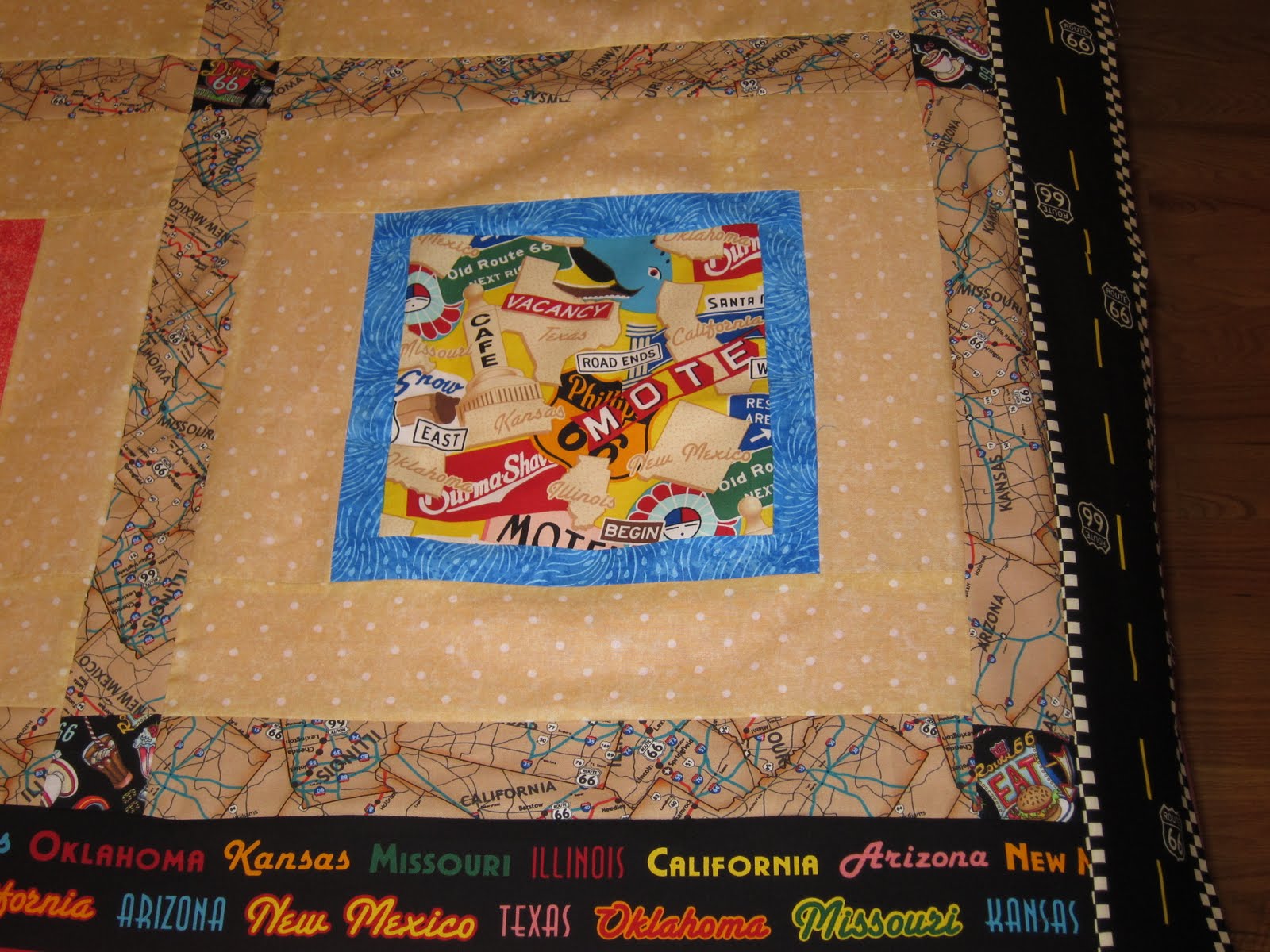 Jamie's Quilting Blog: Route 66 quilt done!