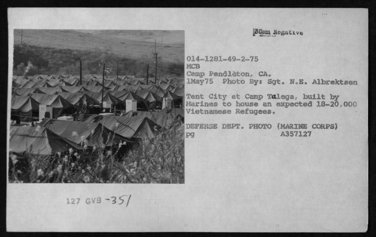 Sinh Hoạt Nha Kỹ Thuật Camp Pendleton 1975