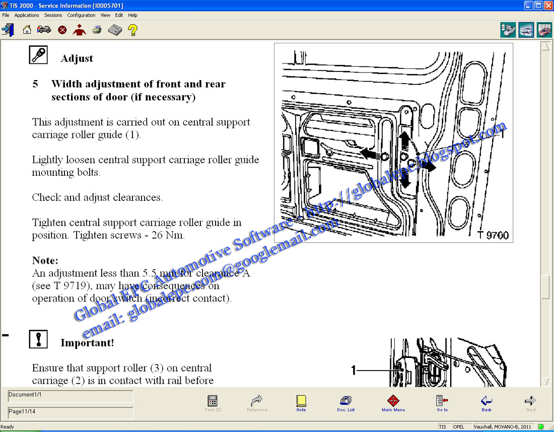 GLOBAL EPC AUTOMOTIVE SOFTWARE: OPEL VAUXHALL HOLDEN TIS2000 TIS 111.0