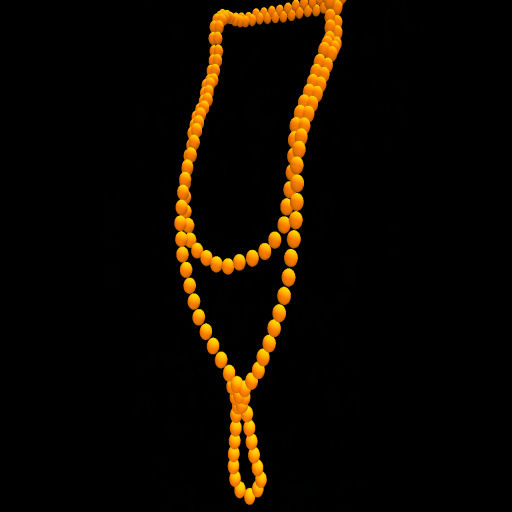Deep Yellow Knotted & Long Bead Necklace