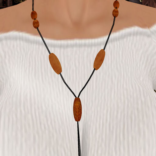 Orange Mix Bead ~ Cord Necklace