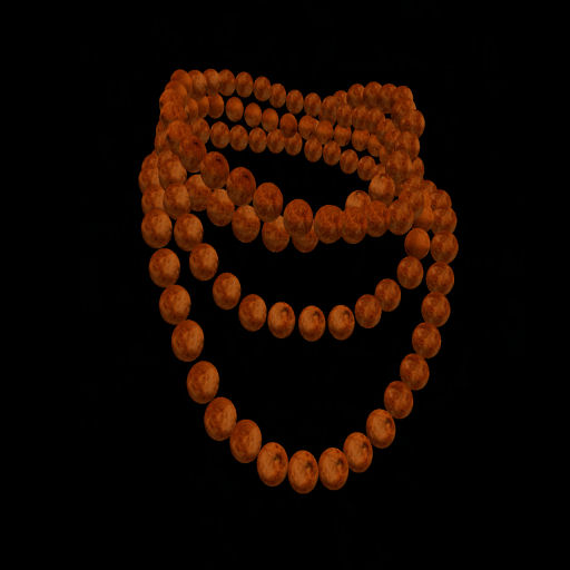 Orange Wood Wrapped Bead Necklace