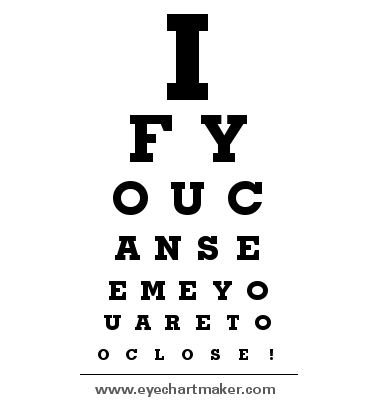 Personalized Eye Charts