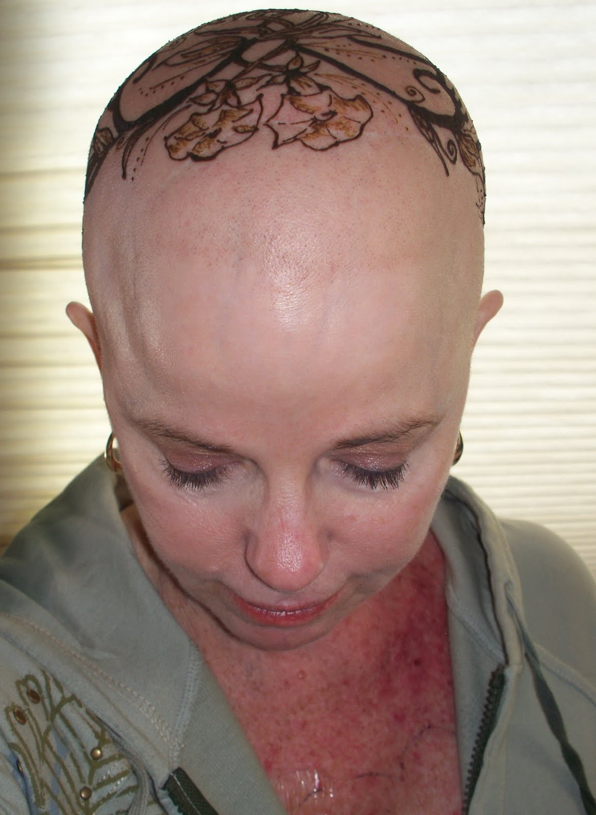 Updates about Nancy I learned how to shave my head in the shower.