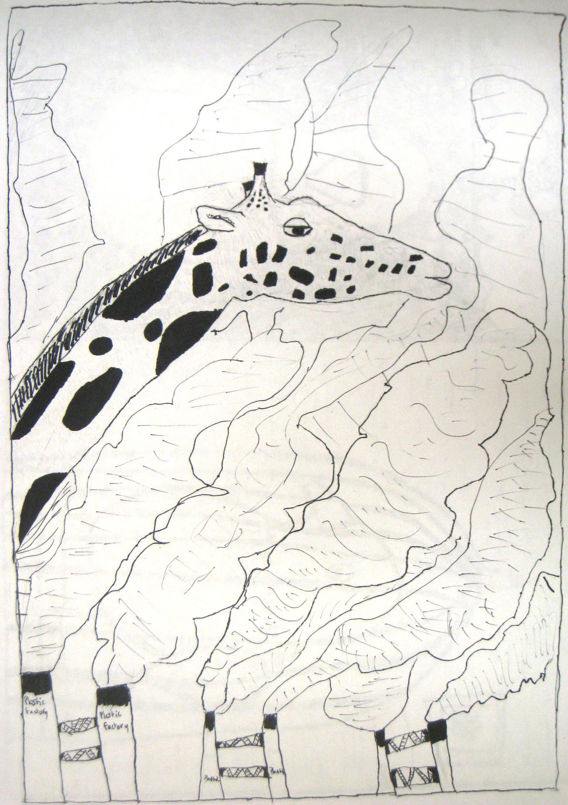 Dwight Englewood Visual Arts: 6th graders making Animal Texture Drawings...