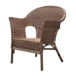 A rather supportive wicker chair