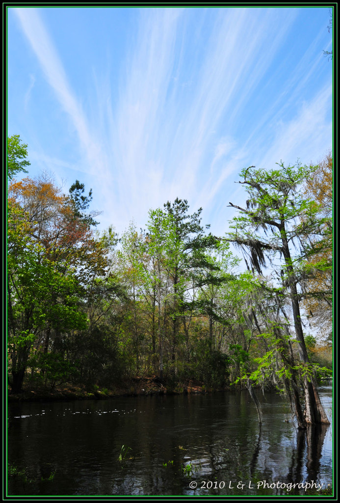 Florida Fotos Streaking sky over the Withlacoochee River