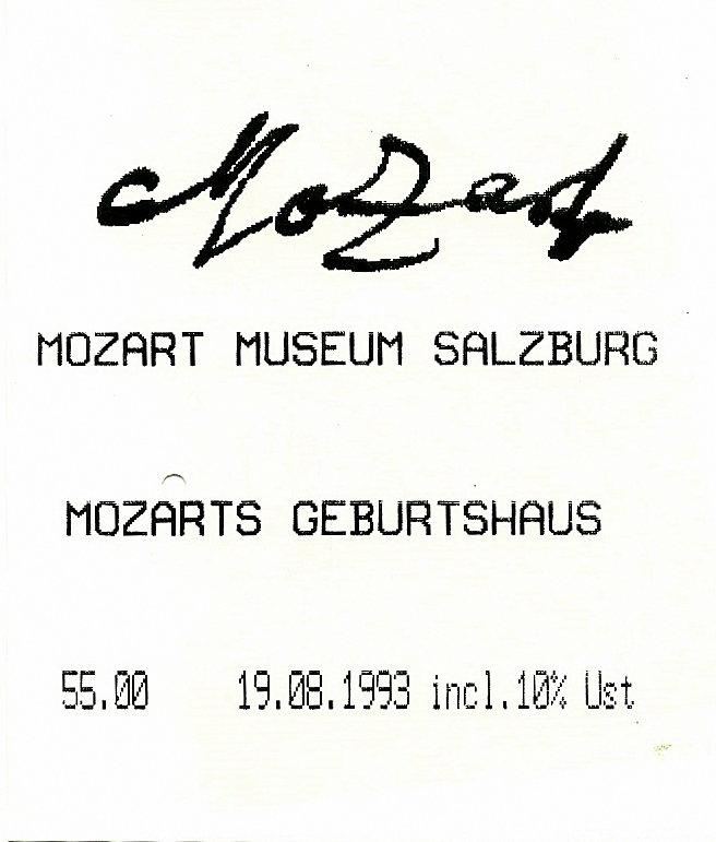The traveler's drawer SALZBURG (Austria). Mozart Museum & Mozarts
