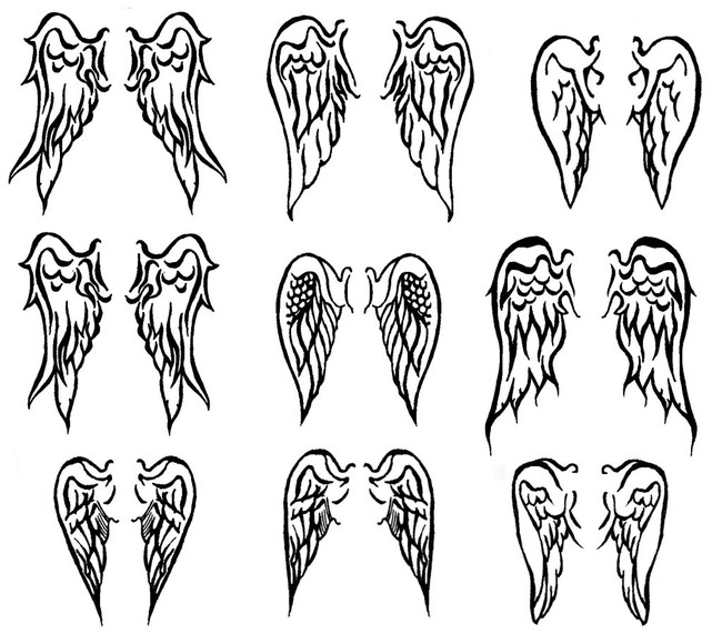Small Angel Wings Tattoo Designs