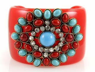 Denay's Red Bold Cuff Bracelet