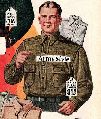 Unsung Sewing Patterns: Pictorial Review 7389 - U.S. Army Shirt