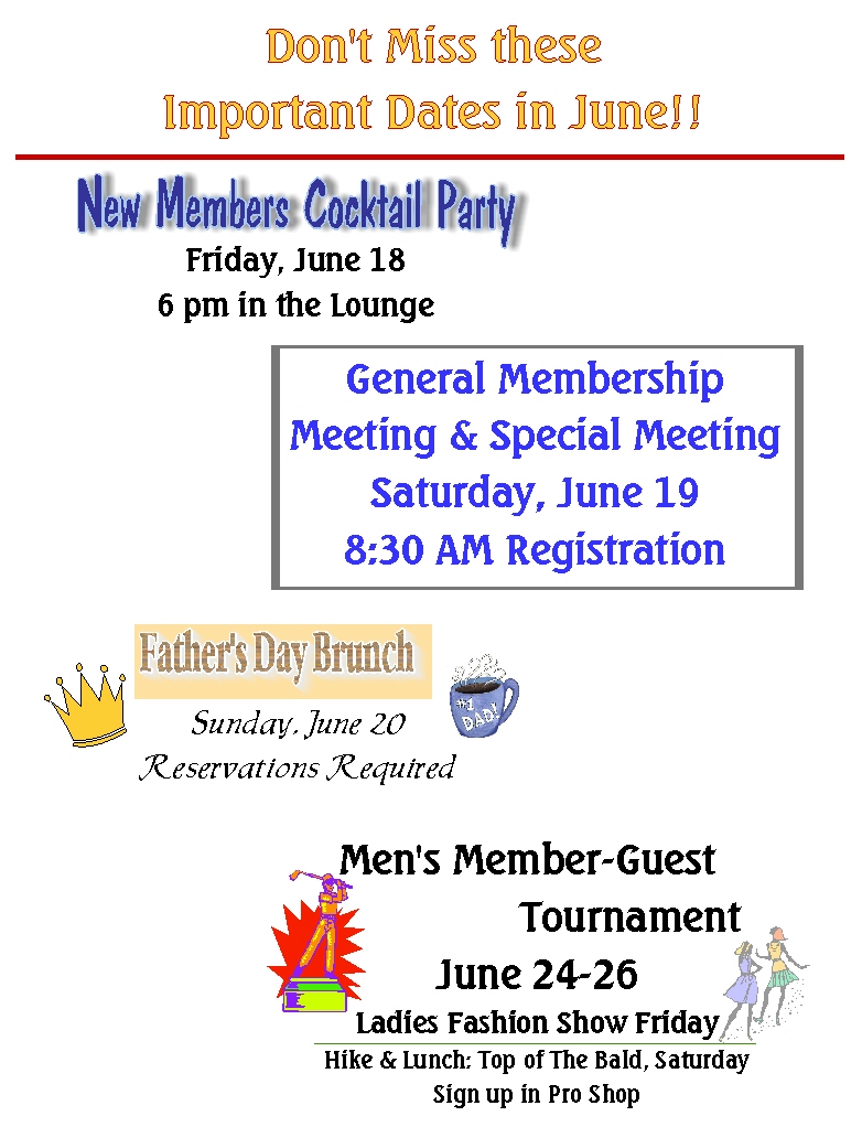Wolf laurel country club bulletin board june dates to know