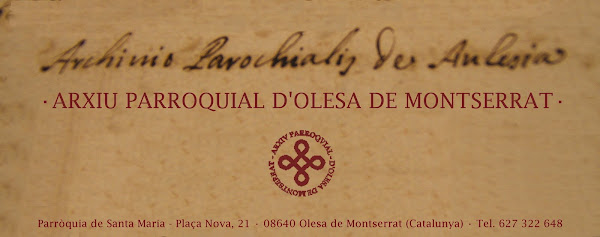 · Arxiu Parroquial d'Olesa de Montserrat ·