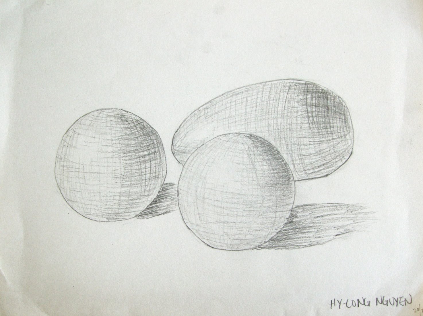 highschoolart: Sphere and Egg Drawing High School Art