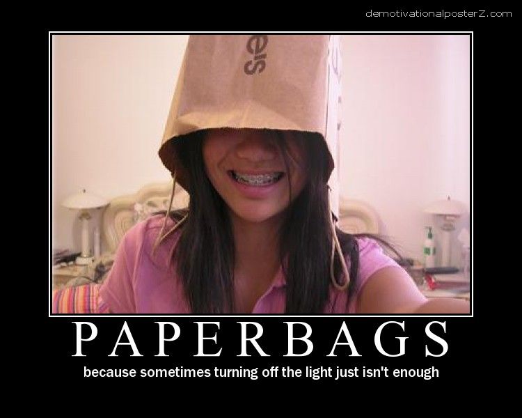 Paperbags motivational poster