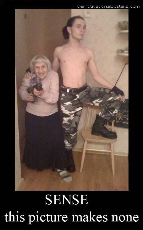 sense this pic makes none - granny with firearms