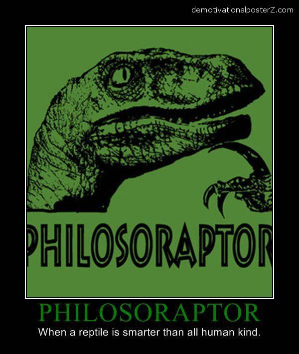 philosoporaptor demotivator