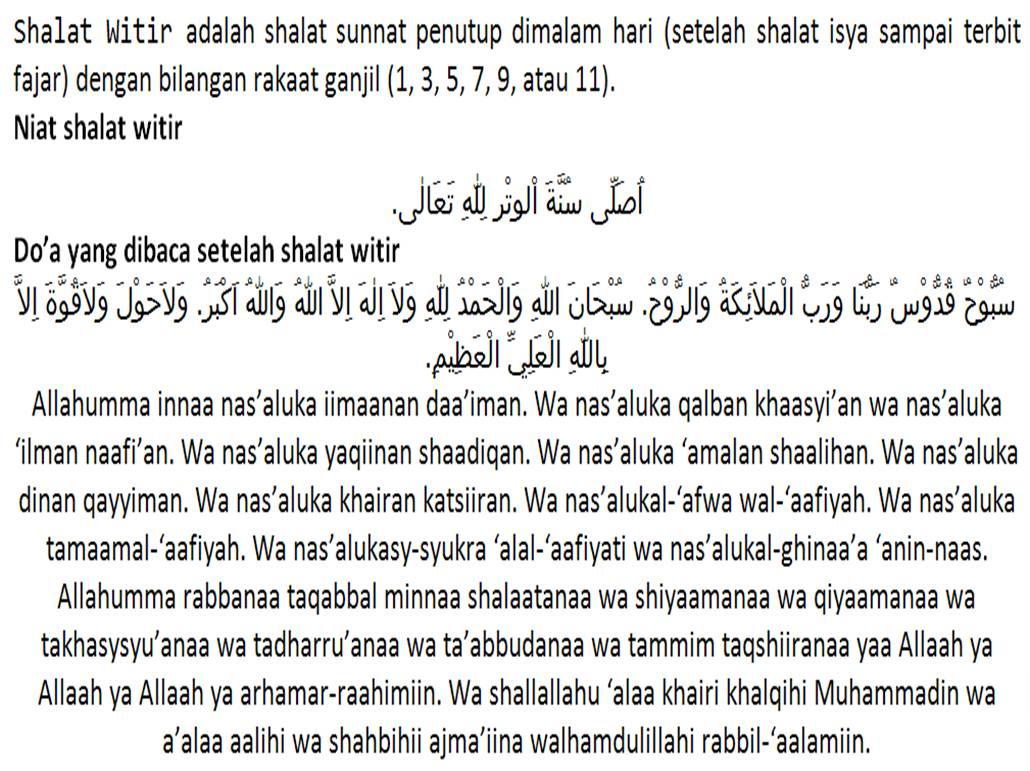 Shalat Witir: Penutup Malam yang Penuh Berkah (Syabab.com)