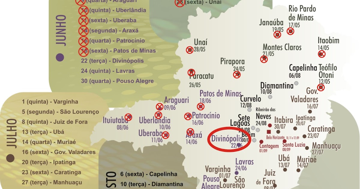 Ministério Público Itinerante de Minas Gerais Clique no mapa e veja onde está o MP Itinerante