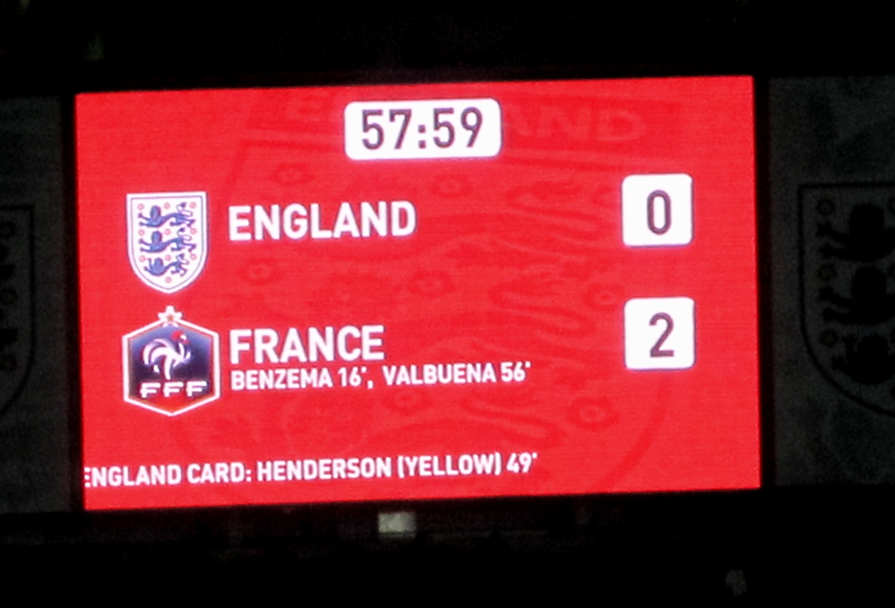 France 2, England 0.